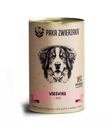 PAKA ZWIERZAKA Nassfutter mit Rindfleisch und Hering getreidefrei für Hunde jeden Alters 400 g
