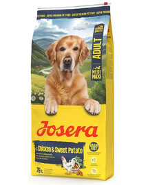 JOSERA Chicken with Sweet Potato Adult getreidefreies Futter für mittelgroße und große Rassen 12,5kg
