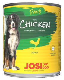 JOSERA JosiDog Pate Chicken Nassfutter Pastete mit Hähnchen für Hunde 800 g