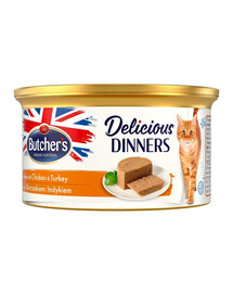 Classic Delicious Dinners z kurczakiem i indykiem mus 85 g