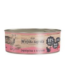 WIEJSKA ZAGRODA Nassfutter Lamm und Krill für adulte Katzen getreidefrei 6x85 g