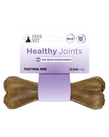 PAKA ZWIERZAKA PEPE Vet Healthy Joints Knochen Rinderhaut Lachs für gesunde Gelenke bei Hunden 13,5 cm (70g)