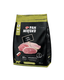 PAN MIĘSKO TRockenfutter mit Pute und Gans für adulte Katzen S hypoallergen 400 g