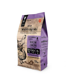 WIEJSKA ZAGRODA Trockenfutter Huhn mit Ente für adulte Katzen getriedefrei 1,6 kg