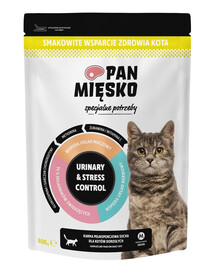 PAN MIĘSKO Urinary & Stress Control Trockenfutter mit Truthahn für adulte Katzen 2x3 kg