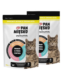 PAN MIĘSKO Urinary & Stress Control Trockenfutter mit Truthahn für adulte Katzen 2x800 g