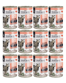 WIEJSKA ZAGRODA Nassfutter mit Lamm Monoprotein für Welpen getreidefrei 12x400 g