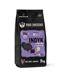 PAKA ZWIERZAKA Seventh Heaven Trockenfutter Pute und Ente für adulte S Hunde getreidefrei 9 kg