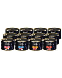 DOLINA NOTECI Premium Nassfutter MIX 4 Geschmacks für Katzen 12x185 g