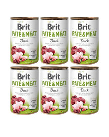 BRIT Pate&Meat duck 6x400 g pasztet z kaczką dla psa