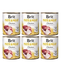 BRIT Pate&Meat chicken 6x800 g pasztet z kurczakiem dla psa