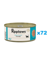 APPLAWS Cat Adult Tuna Fillet in Broth filet z tuńczyka w bulionie 72x156 g