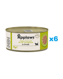 APPLAWS Cat Adult Tuna with Seaweed in Broth tuńczyk z wodorostami w bulionie 6x70 g