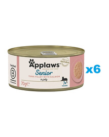 APPLAWS Cat Senior Tuna with Salmon in Jelly tuńczyk z łososiem w galaretce dla seniora 6x70g