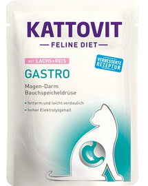 Feline Diet Gastro Łosoś z ryże 85 g