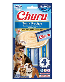 Dog Churu Fish Based Tuna Recipe 4x14g kremowe przysmaki z tuńczykiem dla psów