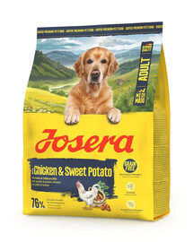 JOSERA Adult Chicken and Sweet Potato getreidefreies Futter für aktive Hunde 12x900g
