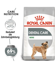 ROYAL CANIN CCN Mini Dental Care Trockenfutter für adulte Hunde kleiner Rassen, das die Zahnsteinbildung reduziert 4x1 kg