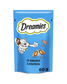 DREAMIES Snacks mit Lachs knusprig für Katzen 60g