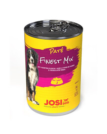 JOSERA JosiDog Finest Mix Pate Pastete mit 4 Fleischsorten 6x400 g