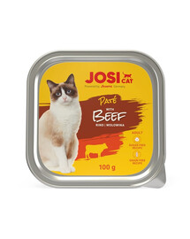 JOSERA JosiCat Pastete mit Rindfleisch für Katzen 6x100g