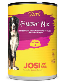 JOSERA JosiDog Pate Finest Mix Pastete mit 5 verschiedenen Fleischsorten für Hunde6x800g
