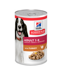 HILL'S Science Plan Canine Adult Turkey mit Truthahn für adulte Hunde 24x370 g