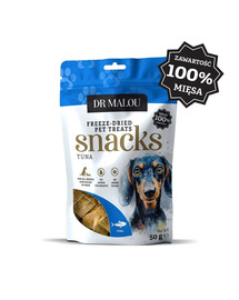 DR MALOU Fleischwürfel aus 100 % gefriergetrocknetem Thunfischfleisch, 50 g Hundeleckerli