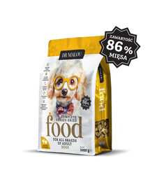 DR MALOU Gefriergetrocknetes Futter Huhn mit Kürbis 1 kg Trockenfutter für Hunde