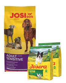 JOSERA JosiDog Adult Sensitive 15 kg + 2x900g GRATIS
