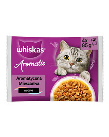 WHISKAS Nassfutter Beutel MIx Geschmacks in Soße für adulte Katzen 4x85 g