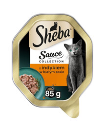 SHEBA Sauce Collection Nassfutter mit Truthahn in weißer Sauce für Katzen 85 g