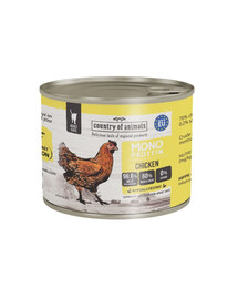 COUNTRY OF ANIMALS Nassfutter Monoprotein Huhn für adulte Katzen 200g