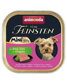 ANIMONDA Vom Feinsten Nassfutter mit Rind, Ente und Oregano für kleine Hunderassen 12x100g