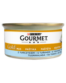 GOURMET Gold Nassfutter mit Thunfisch Mousse für adulte Katzen 12x85 g