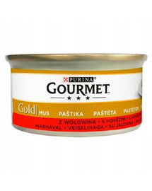 GOURMET Gold Nassfutter Mousse mit Rind für Katzen 85 g