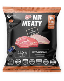 MR MEATY Trockenfutter mit Kalb und Truthahn für adulte Hunde M 50g
