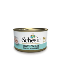 SCHESIR Nassfutter Thunfisch mit Dorade für Katzen 6x85 g