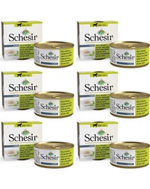 SCHESIR Nassfutter Huhn mit Apfel für Hunde 6x150 g