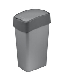 CURVER Mülleimer FLIP BIN 45L silber/grau