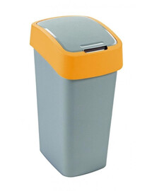 CURVER Mülleimer FLIP BIN 45L silber/orange