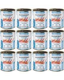 SUPER RAFI Pure Line Junior Nassfutter mit Lamm und Süßkartoffeln für Welpen getreidefrei 12x800g