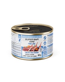 SUPER RAFI Mini Pure Line Nassfutter mit Lamm und Süßkartoffeln adulte kleine Hunderassen 185g