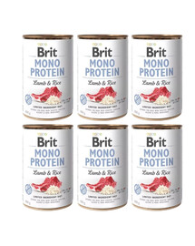 BRIT Mono Protein Lamb & Rice 6x400 g monoproteinowa karma jagnięcina i ryż