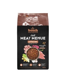 BOSCH Meat Menue Trockenfutter mit Truthahn und Huhn getreidefrei für adulte Hunde 800 g