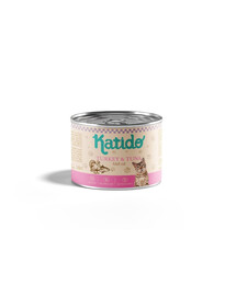 KATIDO Adult Turkey and Tuna Nassfutter Pute und Thunfisch für adulte Katzen 200g