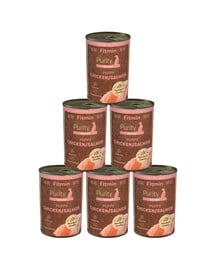 FITMIN Purity Puppy Chicken with Salmon Nassfutter Huhn mit Lachs für Welpen getreidefrei 6x400g