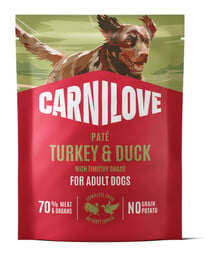 CARNILOVE Nassfutter Pastete mit Truthahn und Ente für adulte Hunde getreidefrei 300g