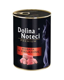 Premium Bogata w cielęcinę dla kotów dorosłych 400 g