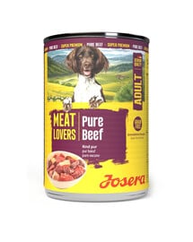 JOSERA Meat Lovers Pure Nassfutter mit Rind für adulte Hunde getreidefrei 400 g